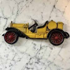 Die Cast Yellow Old Classic Cars Wall Art Decor Vtg Midwest Sexton USA Man Cave picture