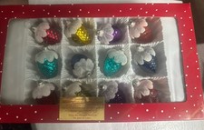 Dillards Trimmings Christmas Tree Ornaments Pinecones Set 12 Pieces Hand Blown picture