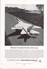 North American Aviation A3J Vigilante Vintage Magazine Print Ad 1960 picture