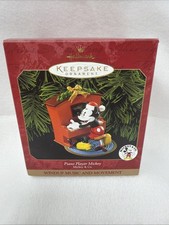 Hallmark 1999 Disney Piano Player Mickey Windup Musical Ornament picture