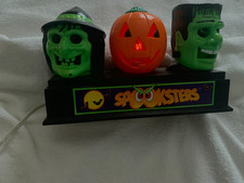 1996 HILCO ELECTRIC LITE UP SPOOKSTERS HALLOWEEN FLICKERS WITCH FRANKENSTEIN picture