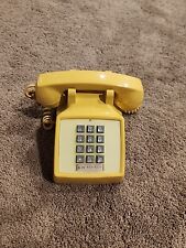 Vintage Bell System Western Electric 2500D2M Push Button Phone Yellow MCM  picture