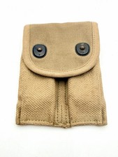 Original WWI US Army M1911 .45 ACP Canvas Double Magazine Pouch - F.S.F. 1918 picture