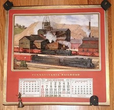 Vintage 1942 Pennsylvania Railroad Wall Calendar Partners In National Defense picture