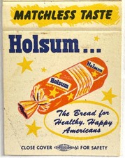 Vintage Holsum Bread Co. Matchbook Cover picture