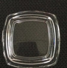Partylite Oceanscape Pillar Clear Glass Square Candle Holder. Used Excellent   picture