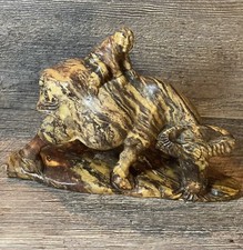 Carved Chinese Soapstone Boy On Water Buffalo picture