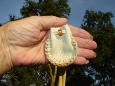 Deerskin Leather Medicine Bag, Native American Style Pouch, Handcrafted, 2