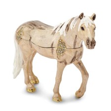 Bejeweled Wild Pony Champagne Trinket Box picture