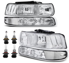 Faros Delanteros para Chevrolet Silverado 1999-2002, Suburban/Tahoe 2000-2006 Cr picture