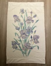 Vintage Lady Pepperell White Purple Floral Cotton Bath Towel Size 45.5x28” Rare picture