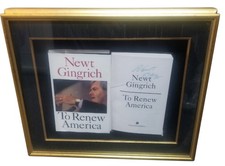 New Gingrich Signed Framed Book picture