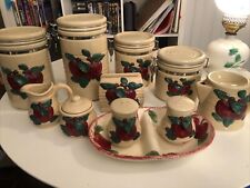 11 Vintage apple canister set WITH CLASP 7