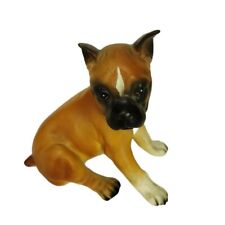 Vintage Lefton Porcelain Ceramic Fawn Boxer Dog Figurine Stamped 691 picture