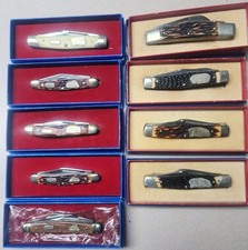 VINTAGE Boker Great American Story Knife Lot 9 Pocket knife Congress Trapper    picture