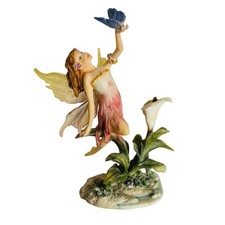 Meadow Fairy Dancing on Lily 6.5in Resin Figure Vintage 2000 Summit Collection picture