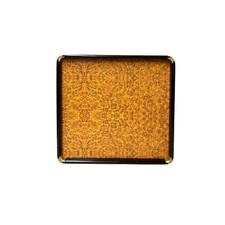 Chinoiseries Golden Brown Burl Square Wood Accent Tray GB314 picture