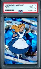 2025 Topps Chrome Disney Sapphire Alice #176 PSA 10 picture