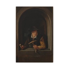 Gerrit Dou - A Fisherman's Wife - 1653 - Canvas Wall Art picture