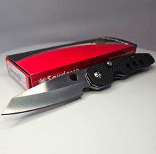 Spyderco Smock C240CFP Carbon Fiber Compression Lock Wharncliffe Plain Manual picture