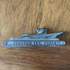 Vintage Johnson Boat Sea Horse Motor Cast Iron Advertising 4” Paperweight picture