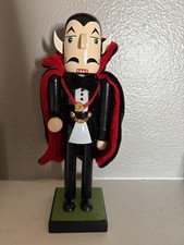 Celebrate it Happy Haunting Dracula Vampire Wooden Halloween Nutcracker 10 Inch picture