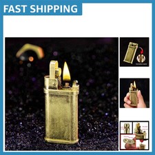 Timeless Vintage Brass Lighter - Easy One-Button Ignition for Dads & Husbands picture
