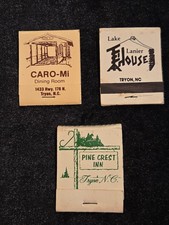 Vintage Tryon,North Carolina Historic Matchbooks~Caro-Mi/Pine Crest Inn/Lanier picture