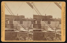 Philadelphia PA 1870s New City Hall Construction Sub-Basement Stereo View picture