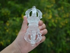 Clear Quartz Dorje | Vajra | Handcarved Dorje in Clear Quartz | Quartz Carving picture