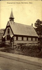 Congregational Church New Boston Massachusetts MA ~ mailed c1910 picture