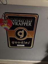 Goodies Natural Leaf Wrapper Advertising Sign - Black Brown Orange White picture