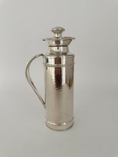 Vintage Italian Art Deco Silver Plated Thermos, Antique Tableware picture