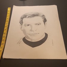 S. Bourdand Star Trek Vintage 1976 B&W Character Portrait Prints Lot of 3 picture