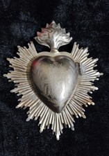 Old-style ex-voto in the shape of the Sacred Heart of Mary 4 in × 5 in. picture