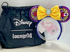 EXCLUSIVE Loungefly Disney Belle Beauty and the Beast Stained Glass Ears - NWT picture