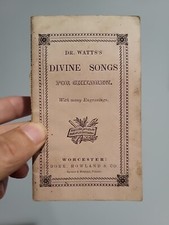 1850 Dr. Watts's Divine Songs For Children Engravings Dorr Howland Tract Booklet picture