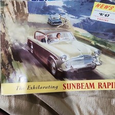 Vintage 1950s Sunbeam Rapier Brochure - Poughkeepsie NY Continental Motor Stamp picture