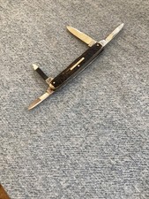 E. BRUCKMANN, SOLINGEN, GERMANY, 4-Blade, Equal-End, STAG, Pocket Knife - MINT picture