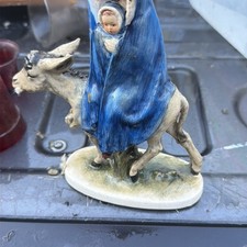 Vtg Goebel Robson 405A/B Mary Jesus Joseph Nativity - Flight Into Egypt Blue picture