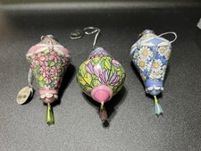 Tiffany Heirloom Porcelain Ornaments Bradford Editions Era of Louis set of 3 picture