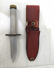 Vintage Explorer Mini Magnum Survival Fixed Blade Knife W/ Leather Sheath picture