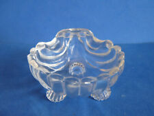 CAMBRIDGE CLEAR GLASS SEA SHELL OPEN SALT CELLAR/PLACE CARD HOLDER, c1950 picture
