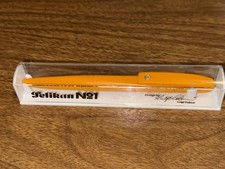 Pelikan Luigi Colani N21 Orange Plastic Ballpoint Pen Boxed Vintage Used picture
