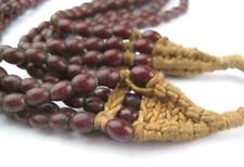 Chocolate Brown Naga Bead Necklace 7mm Nepal Oval Glass picture
