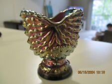 Vintage Carnival Glass Toothpick Holder Nautilus Shells picture
