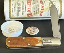 🔥 GEC 77 GREAT EASTERN CUTLERY CK SFO AMBER SAWCUT BONE YANKEE BARLOW KNIFE picture