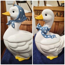 Vintage Mother Goose Cookie Jars Mother & Baby Ceramic SET OF 2 picture
