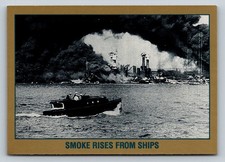 Pearl Harbor WWII Smoke Rises From Ships 1991 Topps Card #20 picture