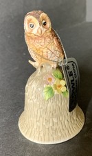 Vintage TOWLE Owl Bone China Bird Wildlife Bell picture